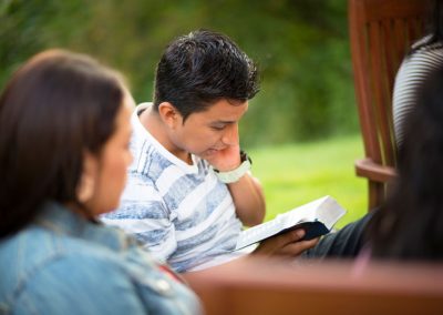 Family reading scriptures